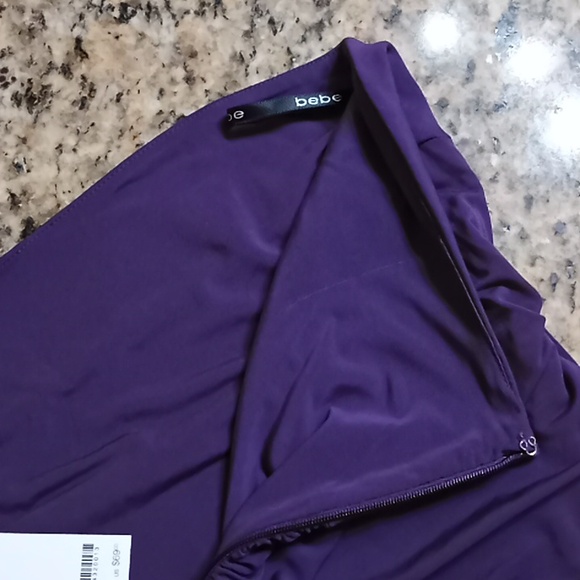 BEBE 3 in 1 Garment. Mini Skirt, Pencil Skirt & Dress. NWT. Beautiful Purple!(M) - Picture 7 of 12
